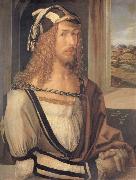 Albrecht Durer Sele-portrait with Landscape oil painting artist